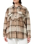 Dr. Denim Women's Mona Shirt, Nougat Check, L UK