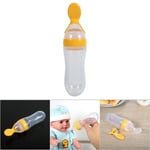 90mL Silicone Baby Toddler Feeding Bottle &Spoon Food Cereal Squeeze