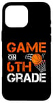 Coque pour iPhone 16 Pro Max Jeux amusants sur le basket-ball de sixième année premier jour d'école