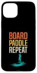 Coque pour iPhone 15 Plus Board Paddle Repeat Stand Up Paddleboard SUP