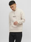 JackandJones Original studio half zip sweatshirt herr (Moonbeam,XXL)