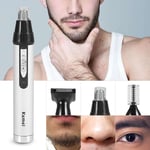 Mens Nose Hair Cordless Beard Trimmer Washable Male Grooming Set Travel Kit NEW