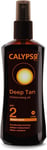 2 x 200ml Calypso Deep Tanning Monoi Tahiti Moisturisng Oil Spray SPF2