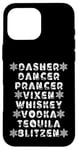 iPhone 16 Pro Max Dasher Dancer Prancer Vixen Spirits Funny Christmas List Case