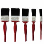 5pk PAINT BRUSH SET Painting Décor Fine Bristles Brushes Wall Fence   DIY G1518