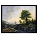 Artery8 Francois Roos View In The Harz Mountains Painting Art Print Framed Poster Wall Decor 12x16 inch