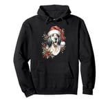 Christmas English Setter Dog Watercolor Artwork Pullover Hoodie