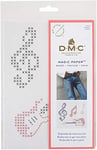 DMC - Magic Paper - Musique Collection au point de croix | 1 feuille magique A5 - autocollante, repositionnable, soluble | Customisation facile et rapide