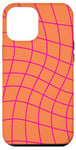 Coque pour iPhone 12 Pro Max Grand damier classique à carreaux orange et rose