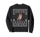 Ugly Xmas Sweater Style Coyote Reindeer Christmas Sweatshirt