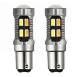 2X Led-Valo Kaksivärinen Polttimo 1157 Bay15d P21/5W 5630 20Smd Canbus Auton Jarru Peruutusvalon Suuntavalo