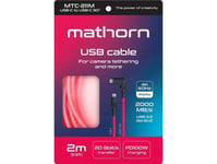 Usb C2g-Kabel Mathorn Mtc-211M Fotokabel 2M 20Gbps 4K 60Hz Pd100w Usb C-C90 Magenta