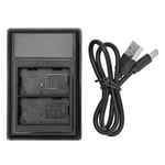 Kamerabatteriladdare USB Dubbel Batteriladdare med Strömdisplay för Nikon D90 D80 D90s D700 D300 D300S D200 D70 D50