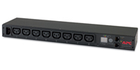 APC RACK PDU, METERED, HORIZONTAL 1U, 16A, 230V, INPUT IEC-320 C14, (8)C13, CORD INLET (AP7820)