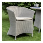 Fauteuil de jardin Némo en résine tressée gris Galet