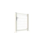 Portillon pour cloture grillagée Axyle blanc H.120 cm