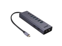 Lindy 43373, Koblet Med Ledninger (Ikke Trådløs), Usb 3.2 Gen 2 (3.1 Gen 2) Type-C, 100 W, 10,100,1000 Mbit/S, 10Base-T, 100Base-Tx, 1000Base-T, Grå