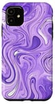 iPhone 11 Swirl Purple Color Illustration Pattern Abstract Art Case