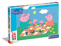 Clementoni - 24028 - Supercolor Puzzle Peppa Pig - 24 Maxi pièces, Puzzle Enfants 3 Ans - Puzzle Enfant Clementoni, Puzzle Dessin animé - fabriqué en Italie