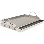 Plaque de grill universelle en acier inoxydable 51 x 32 cm Plancha de bbq - Bbq-toro