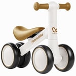 FabricBike Walker - Draisienne Bebe 10 Mois, Vélo d'équilibre sans pédale pour Les Enfants de 10 Mois et Plus, vélos pour bébés de 10 à 24 Mois, Vélo bébé à 4 Roues. (Light White)