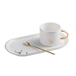 DUKAILIN Espresso Cups Phnom Penh Ceramic Coffee Cup Saucer Spoon Set Tea Soy Milk Breakfast Cup Dessert Plate