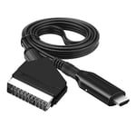 Scart till HDMI-kabel - Scart till HDMI-adapter - Allt-i-ett Scart till HDMI-ljud- och videokonverterare 1080p/720p