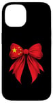 iPhone 14 China Flag Chinese Pride Coquette Ribbon Case