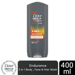 Dove Men+Care Hair, Face & Body Wash, 3 in 1 Endurance, Micro Moisture, 400ml