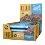 FULFIL Vitamin and Protein Bars (15 x 55 g Bars), Milk Chocolate Crunch Flavour, 20 g High Protein, 9 Vitamins, Low Sugar