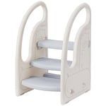 Onasti Marche Pied pour Enfant, Tabouret 3 marches pour bébé, Rehausseur Stable, Multifonction et Antidérapant.avec Poignées Parfait pour Cusine, Salle de Bain, Apprentissage de la propreté