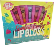 GL Style Scented Juicy Fruity Lip Gloss Gift Set Childrens Beauty Makeup Kit NEW