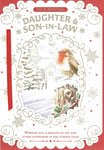 DAUGHTER AND SON-IN-LAW LARGE CHRISTMAS CARD Great Quality Robin Design