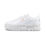 Puma Mayze Classic Womens Trainers - White Leather - Size UK 4