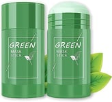 Green Tea Mask Stick for Face, 2 Pack Green Tea Deep Cleanse Mask, Blackhead