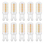 Gainwin G9 LED Bulbs, 5W, 400LM, Cool White 6000K, 40W Halogen Bulbs Equivalent, Non Dimmable, No Flicker, 360° Beam Angle, Energy Saving Light Bulbs Lamps for Home Ceiling Lights (Pack of 10)