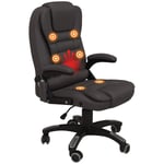 Massagestol Kontorsstol Kontorsstol Executive Chair Gaming Stol 6-Punkts Vibrationsmassage Med Värmefunktion Faux Leather Läders