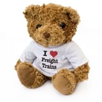 NEW - I LOVE FREIGHT TRAINS - Teddy Bear - Cute Cuddly Soft - Gift Present