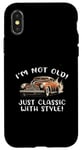 Coque pour iPhone X/XS Graphisme cadeau de voiture vintage I'm Not Old I'm Classic with Style