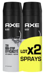 LOT DE 2 déodorants grand format AXE BLACK spray homme ( 200ml x 2)