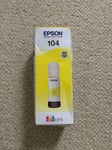 Epson EcoTank 104 Yellow Genuine Printer Ink Bottle 65ml FREE POSTAGE