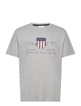 GANT Reg Archive Shield Ss T-Shirt Grå