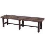 Banc De Jardin Alu Hwc-K60, Banc Banc De Parc Banc De Balcon, Résistant Aux Intempéries Wpc 150cm, Brun