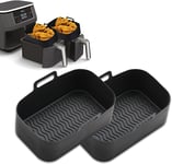 Silicone Air Fryer Liners for Ninja Air Fryer Dual, Ninja Air Fryer Accessories,