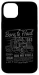 Coque pour iPhone 14 Plus Born to Haul Semi-Truck Semi-remorque Driver Design