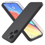 MOONESS Coque pour Xiaomi Redmi 12 4G / 5G 6,79",Silicone Liquid Compatible avec Xiaomi Redmi 12 4G / 5G,Étui de Protection Antichoc Housse Case Cover - Noir