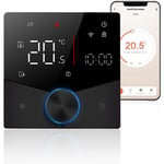 Thermostat intelligent Tuya WiFi, thermostat numérique programmable hebdomadaire à commande vocale avec couleurs variables pour le chauffage