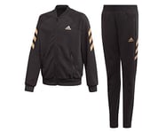 adidas G XFG Ts Tracksuit - Top: Black/Copper Met. Bottom: Black/Copper Met., 8-9Y