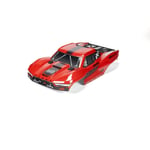 Arrma 1/10 Clipless Painted Trimmed Body Set With Decals, Red: Fur