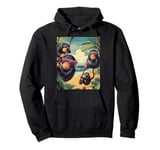 Funny Monkey Tropical Beach Summer Vacation Pullover Hoodie